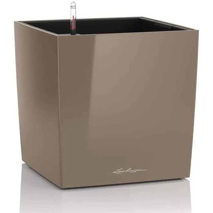 Lechuza LEC4008789165657 Macetero Cube Premium 50 - Juego Completo, Color Topo Brillante Lechuza LEC4008789165657 Macetero Cube Premium 50 - Juego Completo, Color Topo Brillante