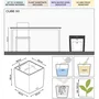 Lechuza LEC4008789165657 Macetero Cube Premium 50 - Juego Completo, Color Topo Brillante
