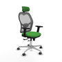 PIQUERAS Y CRESPO Silla de oficina Jorquera Sincro/Traslack Verde y Gris