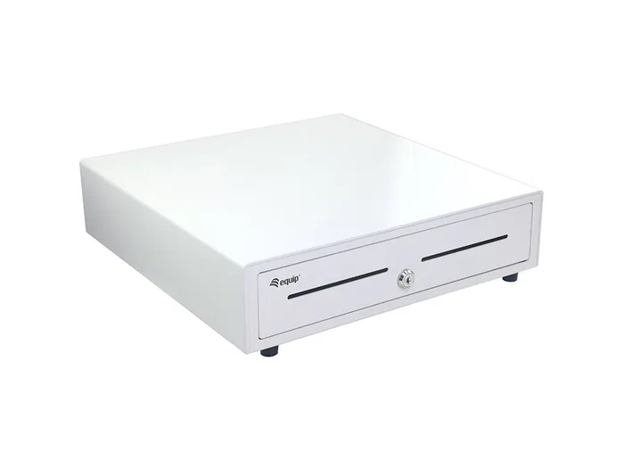 Equip Cajón Portamonedas para TPV con Apertura Manual y Automática Blanco Equip Cajón Portamonedas para TPV con Apertura Manual y Automática Blanco