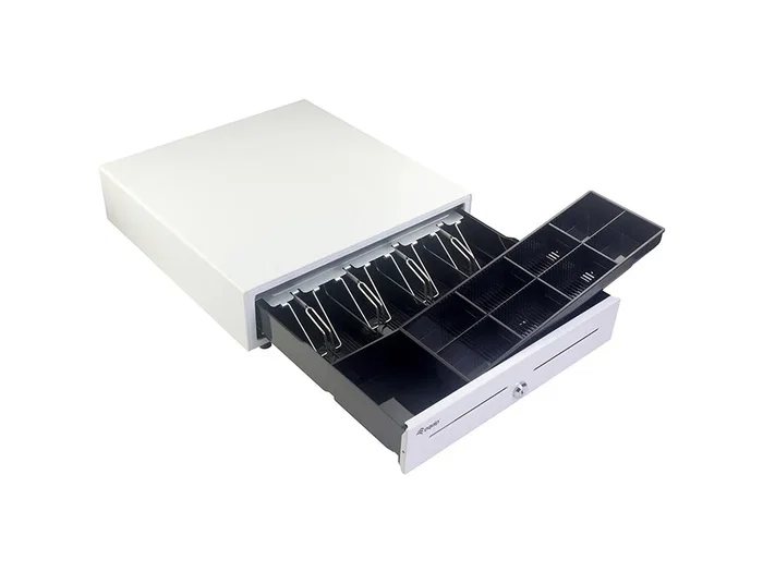 Equip Cajón Portamonedas para TPV con Apertura Manual y Automática Blanco Equip Cajón Portamonedas para TPV con Apertura Manual y Automática Blanco