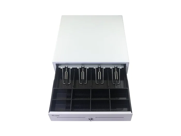 Equip Cajón Portamonedas para TPV con Apertura Manual y Automática Blanco Equip Cajón Portamonedas para TPV con Apertura Manual y Automática Blanco