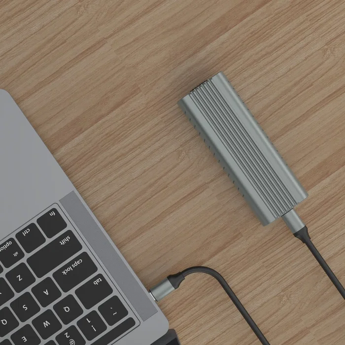 Ewent EW7025 Carcasa Externa para SSD M.2 NVMe/PCIe, USB-C 3.2 Gen 2, Hasta 4 TB, Compatible con Unidades de 30/42/60/80 mm, Incluye Cables USB-C a USB-C y USB-C a USB-A, Color Gris Ewent EW7025 Carcasa Externa para SSD M.2 NVMe/PCIe, USB-C 3.2 Gen 2, Hasta 4 TB, Compatible con Unidades de 30/42/60/80 mm, Incluye Cables USB-C a USB-C y USB-C a USB-A, Color Gris