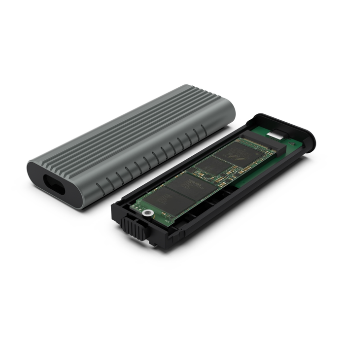 EWENT EW7025 Caja Externa para SSD M.2 NVMe/PCIe USB 3.2 Gen2 Color Gris Aluminio