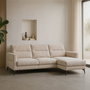 Sofá Chaise Longue Crema Tejido Salón 238 X 160 X 87,50 cm