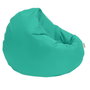Atelier Del Sofa 100 Cushion Pouf Puff de Jardín Exterior Turquesa Impermeable Poliéster 100cm x 100cm