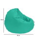 Atelier Del Sofa 100 Cushion Pouf Puff de Jardín Exterior Turquesa Impermeable Poliéster 100cm x 100cm