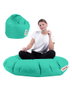 Atelier Del Sofa 100 Cushion Pouf Puff de Jardín Exterior Turquesa Impermeable Poliéster 100cm x 100cm