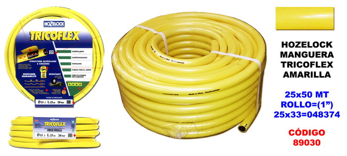 HOZELOCK Manguera Tricoflex Amarilla 5 Capas 25 x 50 m HOZELOCK Manguera Tricoflex Amarilla 5 Capas 25 x 50 m