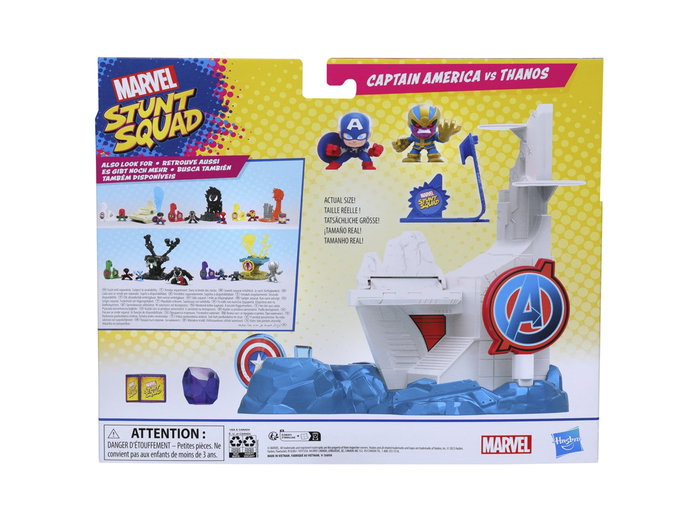 Hasbro Marvel Stunt Squad Capitán América vs. Thanos Tower Smash Juego para Niños +4 Años Hasbro Marvel Stunt Squad Capitán América vs. Thanos Tower Smash Juego para Niños +4 Años