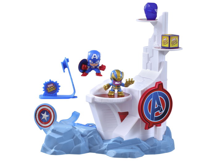 Hasbro Marvel Stunt Squad Capitán América vs. Thanos Tower Smash Juego para Niños +4 Años Hasbro Marvel Stunt Squad Capitán América vs. Thanos Tower Smash Juego para Niños +4 Años