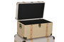 DKD Home Decor Baúl Tradicional Natural 54 x 35.5 x 35 cm Set 3 Piezas Poliéster Madera