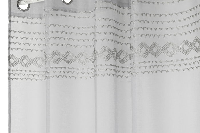 DKD Home Decor Cortina Gris Claro 260 x 140 cm (2 Unidades) Poliester