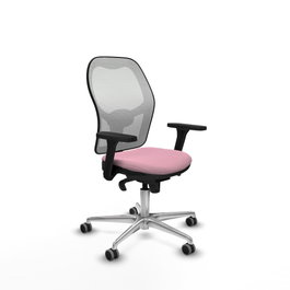 PIQUERAS Y CRESPO Silla de oficina Jorquera Rosa y Blanco