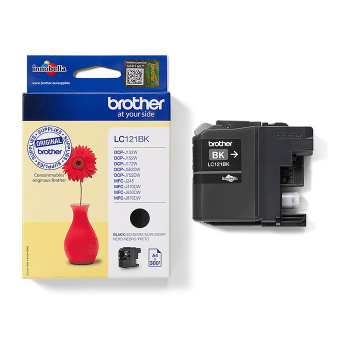 Brother Tinta LC-121BK Negro Original Rendimiento hasta 300 páginas ISO/IEC 24711 Brother Tinta LC-121BK Negro Original Rendimiento hasta 300 páginas ISO/IEC 24711
