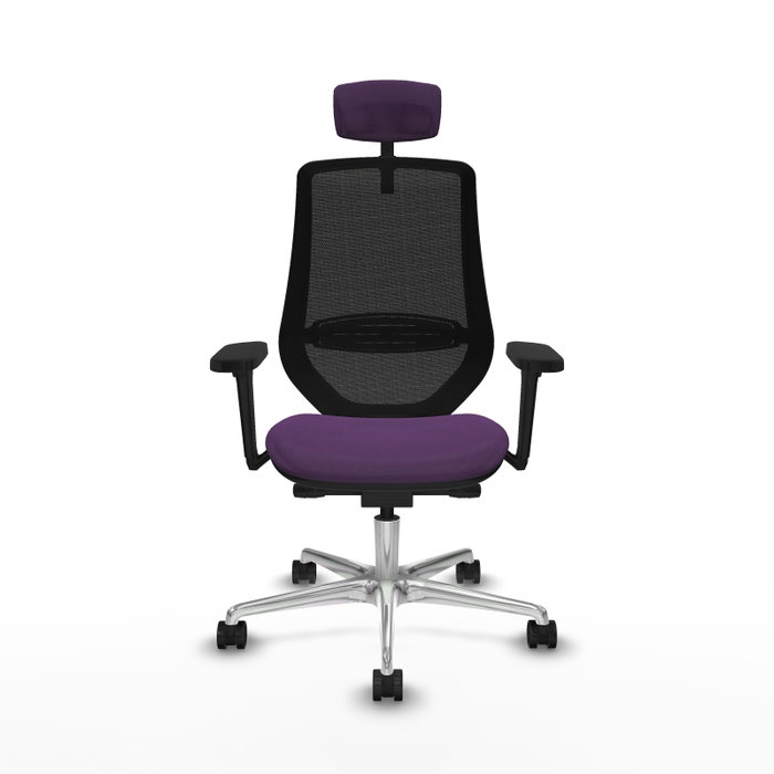 PIQUERAS Y CRESPO Silla de oficina Mardos con mecanismo Sincro/Traslack, Morado y Negro