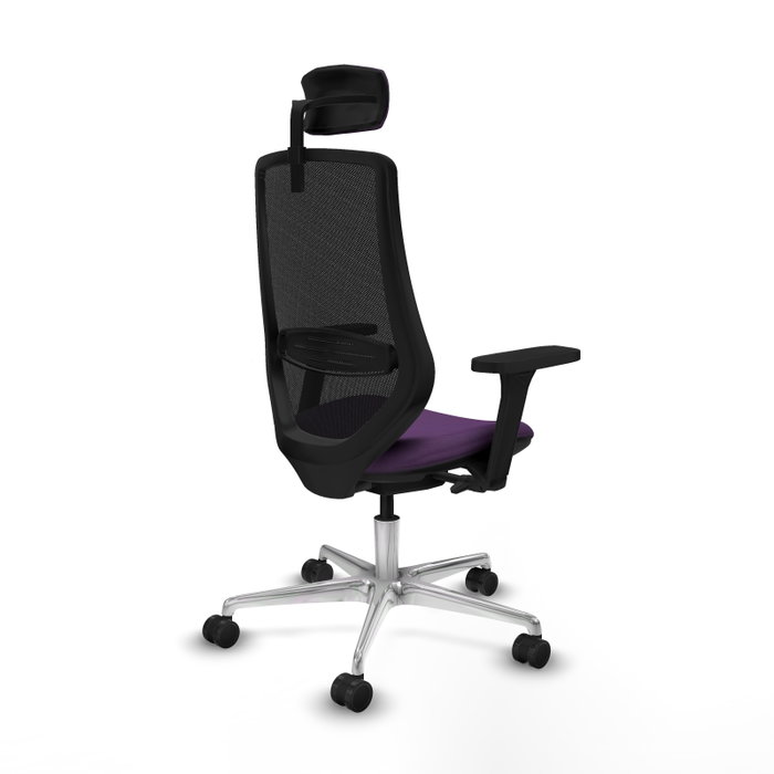 PIQUERAS Y CRESPO Silla de oficina Mardos con mecanismo Sincro/Traslack, Morado y Negro