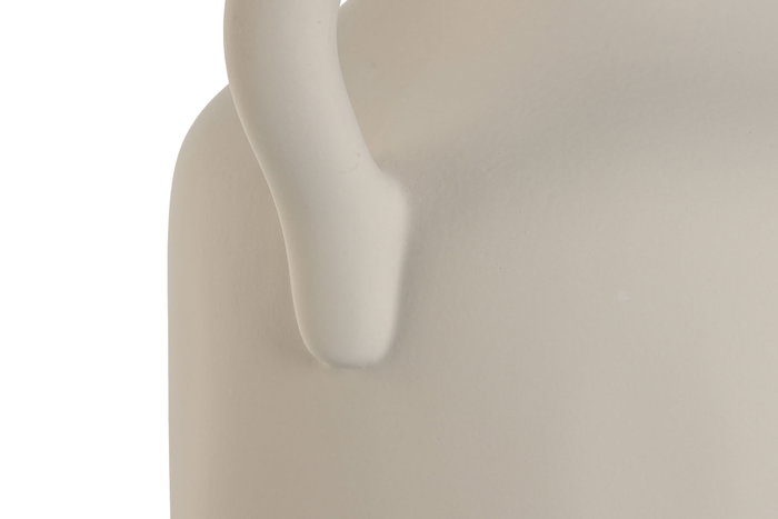 DKD Home Decor Jarrón de Gres Artesanal con Asa Beige DKD Home Decor Jarrón de Gres Artesanal con Asa Beige