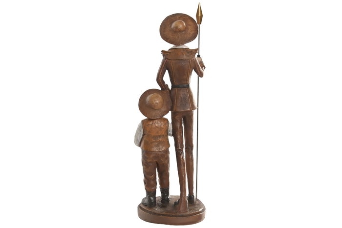 DKD Home Decor Figura de Quijote en Resina Marrón
