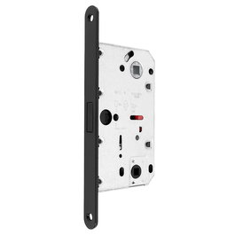 Polaris 2Xt E50 Picaporte Magnético para Baño, Cromo Satinado, Frontal 18x196mm, Cuadradillo 6x6 y 8x8mm, Acabado Negro Mate