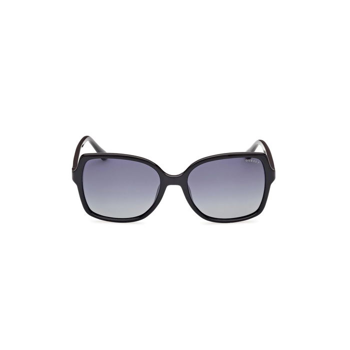 Guess Gafas GU00100 POLARIZADA 01D Gafas de Sol para Mujer Cuadradas Negras Polarizadas 55 mm