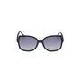 Guess Gafas GU00100 POLARIZADA 01D Gafas de Sol para Mujer Cuadradas Negras Polarizadas 55 mm