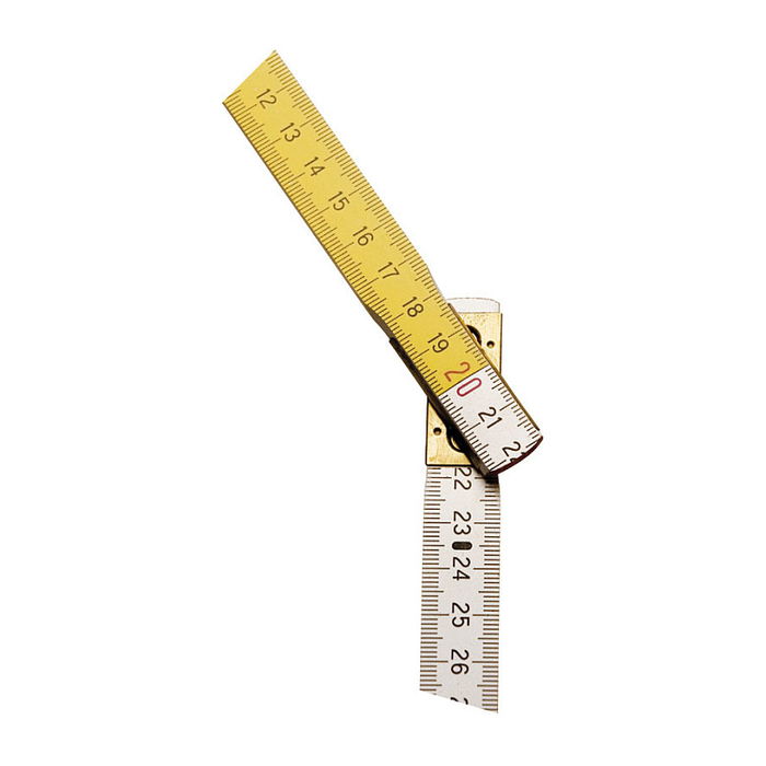 Stanley 0-35-458 Cinta Métrica de Madera Blanca y Amarilla 2m/17mm