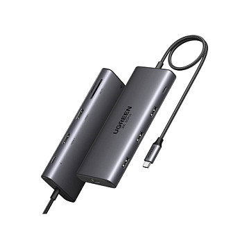 Ugreen Revodok Pro 210 Hub USB-C 10 puertos, 8K, PD 100W, Gris Ugreen Revodok Pro 210 Hub USB-C 10 puertos, 8K, PD 100W, Gris