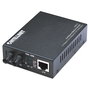 Intellinet 506519 Medienkonverter Fast Ethernet Multimode (ST) 2 km - Conversor Fibra Óptica a Ethernet LAN 10/100 Mbps Negro