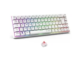 The g-lab Keyz-Titan-W-WL/SP Teclado Gaming Mecánico Blanco