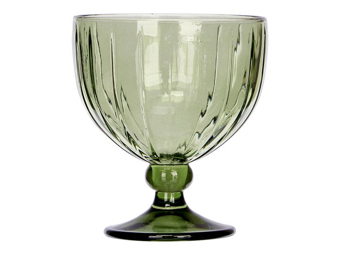 Vivalto Copa Helado Rayas 360 ml Verde 10.5x12x10.5 cm (Set de 24)