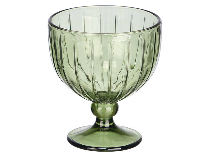 Vivalto Copa Helado Rayas 360 ml Verde 10.5x12x10.5 cm (Set de 24)