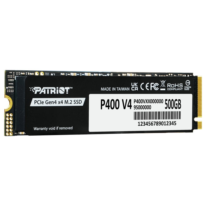 Patriot Memory P400 SSD M.2 2280 NVMe PCIe 4.0 500GB - Lectura 5000MB/s, Escritura 3000MB/s con Disipador de Calor Patriot Memory P400 SSD M.2 2280 NVMe PCIe 4.0 500GB - Lectura 5000MB/s, Escritura 3000MB/s con Disipador de Calor