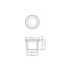 DeLOCK 60168 Tapa de protección para puerto Cinch, 10 piezas, negro