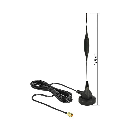 DeLOCK 12422 Antena GSM Omnidireccional 5 dBi con Cable de 3 m DeLOCK 12422 Antena GSM Omnidireccional 5 dBi con Cable de 3 m