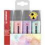 Stabilo BOSS ORIGINAL Marcadores Fluorescentes Pastel, Pack de 4 unidades