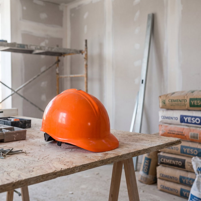 NZI Casco de construcción CT-1 Naranja fluor