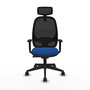 PIQUERAS Y CRESPO Silla de oficina Cilanco con mecanismo Sincro, Azul y Negro