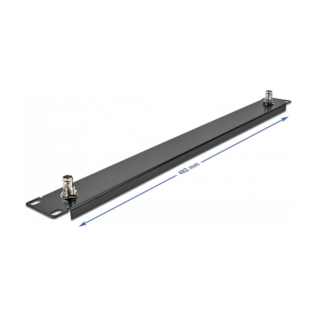 DeLOCK Panel frontal de 19″ con 2 x BNC hembra 1U negro