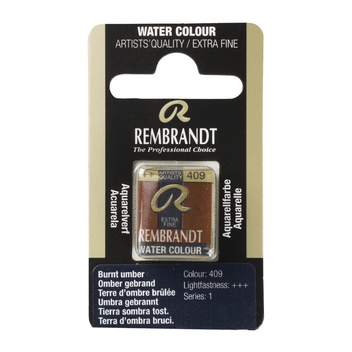 Rembrandt Acuarela Pastilla Tierra Sombra Tostada 409 Rembrandt Acuarela Pastilla Tierra Sombra Tostada 409