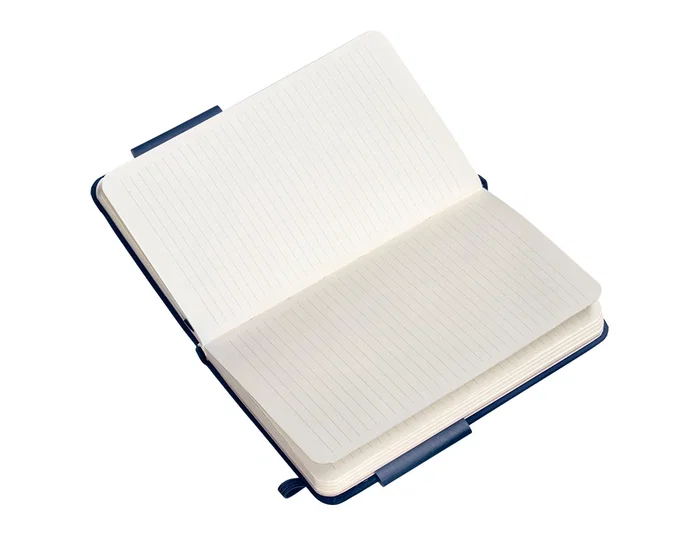 Antartik Cuaderno Tapa Dura A6, 100 Hojas Rayadas 80gr FSC, Azul Marino, Cierre Gomilla, Bolsillo Interior Antartik Cuaderno Tapa Dura A6, 100 Hojas Rayadas 80gr FSC, Azul Marino, Cierre Gomilla, Bolsillo Interior