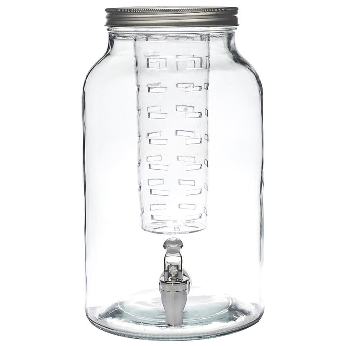 Home Deco Factory Dispensador de Bebida 5,5L con Infusor Colección Cocktail Lounge Vidrio Soplado