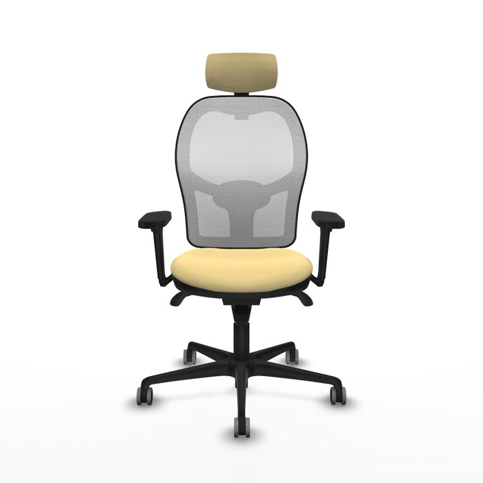 PIQUERAS Y CRESPO Silla de oficina Jorquera con mecanismo Sincro, Crema y Blanco PIQUERAS Y CRESPO Silla de oficina Jorquera con mecanismo Sincro, Crema y Blanco