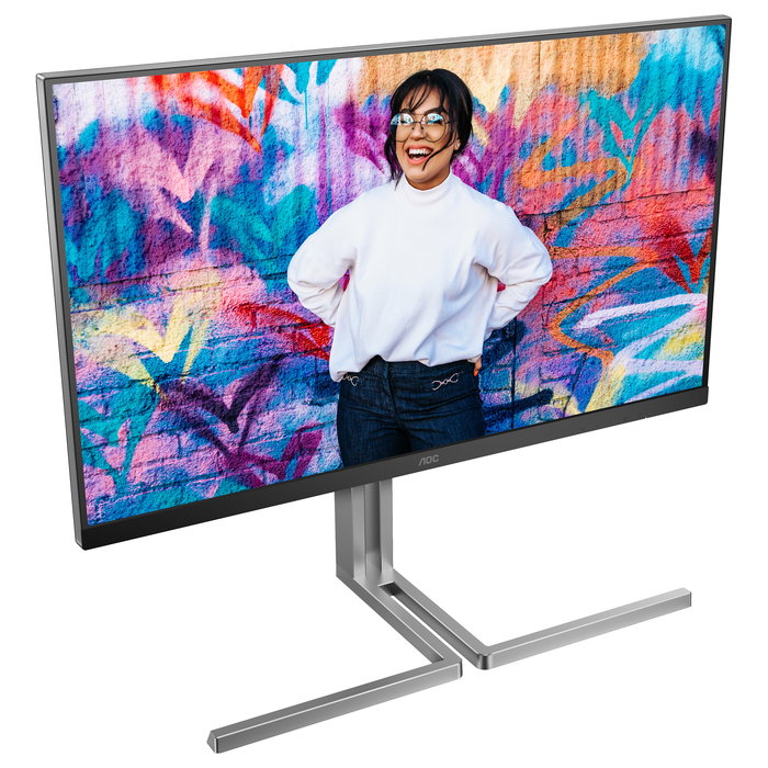 AOC U32U3CV Monitor 80cm (32") 4K UHD IPS HDR DisplayHDR 400, Nano IPS, 60Hz, 2xHDMI, DisplayPort 1.4, USB-C 96W PD, Altavoces, Soporte Ajustable