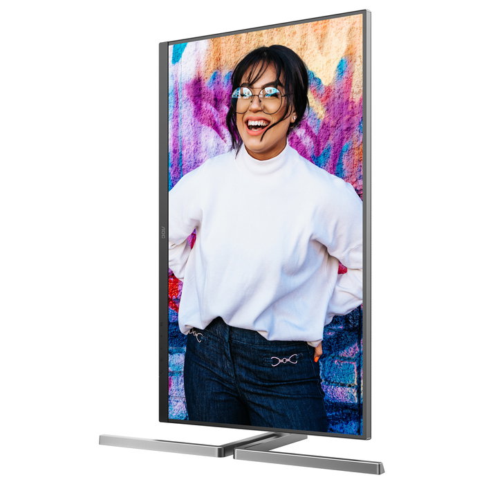 AOC U32U3CV Monitor 80cm (32") 4K UHD IPS HDR DisplayHDR 400, Nano IPS, 60Hz, 2xHDMI, DisplayPort 1.4, USB-C 96W PD, Altavoces, Soporte Ajustable