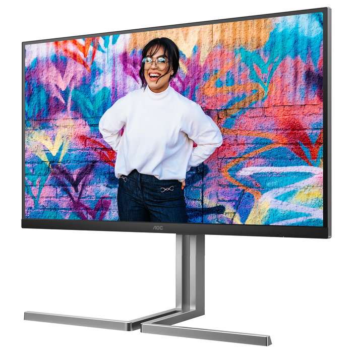 AOC U32U3CV Monitor 80cm (32") 4K UHD IPS HDR DisplayHDR 400, Nano IPS, 60Hz, 2xHDMI, DisplayPort 1.4, USB-C 96W PD, Altavoces, Soporte Ajustable