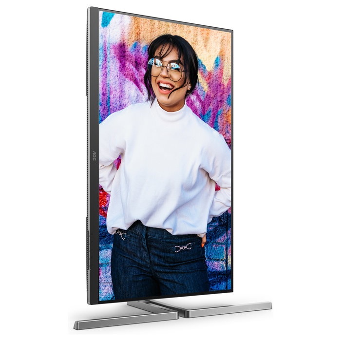 AOC U32U3CV Monitor 80cm (32") 4K UHD IPS HDR DisplayHDR 400, Nano IPS, 60Hz, 2xHDMI, DisplayPort 1.4, USB-C 96W PD, Altavoces, Soporte Ajustable