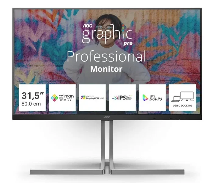 AOC U32U3CV Monitor 31.5 pulgadas 4K Ultra HD Nano IPS Negro AOC U32U3CV Monitor 31.5 pulgadas 4K Ultra HD Nano IPS Negro