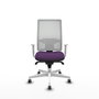 PIQUERAS Y CRESPO Silla de oficina Horna con mecanismo Sincro, Morado y Blanco