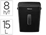 Fellowes Destructora P-42C 8 Hojas Partículas Grapas Tarjetas Seguridad P-4 Papelera 15 L Fellowes Destructora P-42C 8 Hojas Partículas Grapas Tarjetas Seguridad P-4 Papelera 15 L